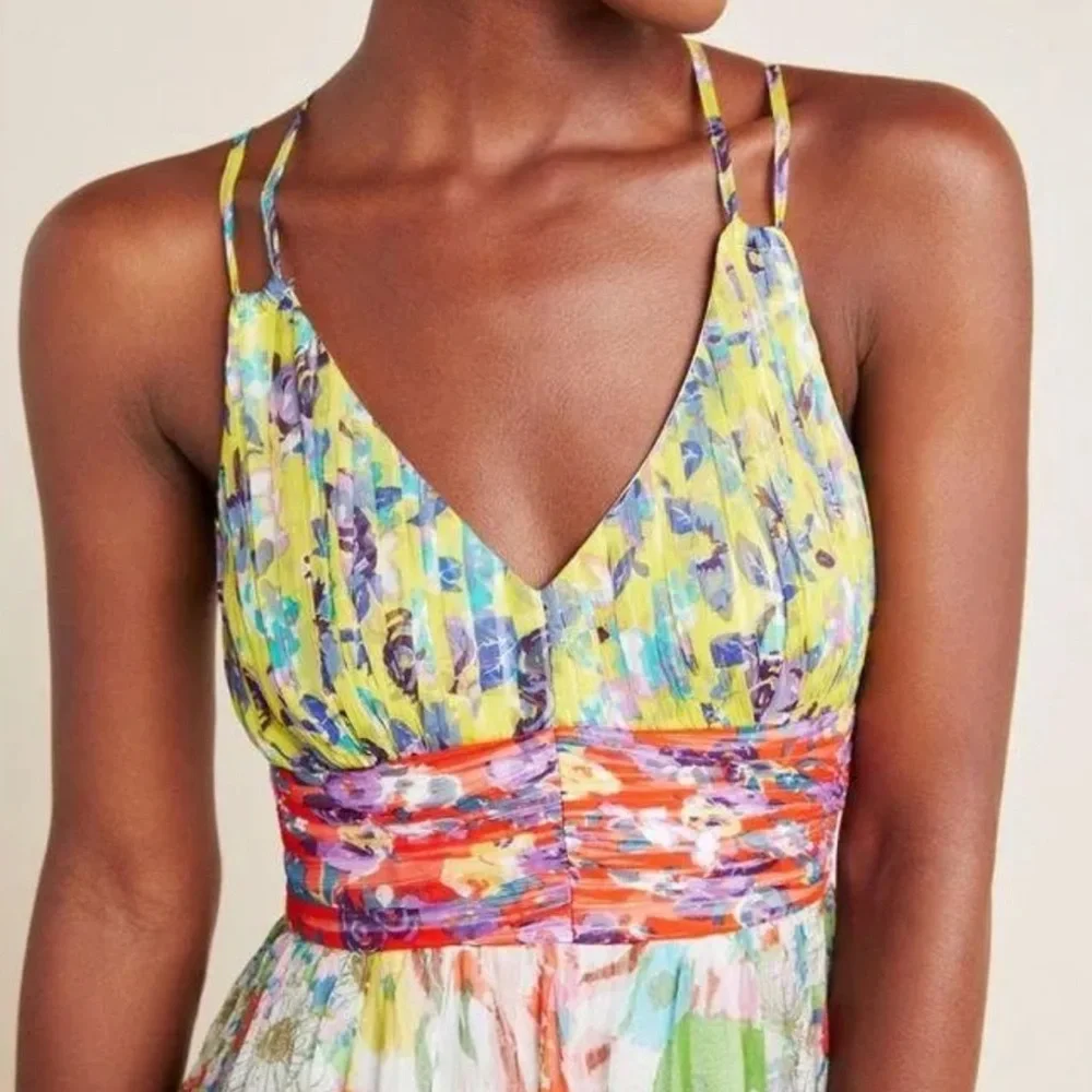 ANTHROPOLOGIE MALIBU FLORAL MAXI DRESS - Picture 4 of 8